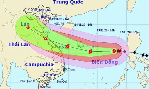 Bão Vamco sẽ đổ bộ khu vực từ Hà Tĩnh đến Thừa Thiên - Huế